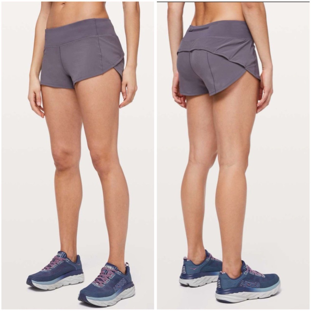 Lululemon Speed Up Short *2.5" Graphite Purple Women's 8 W7AWYR